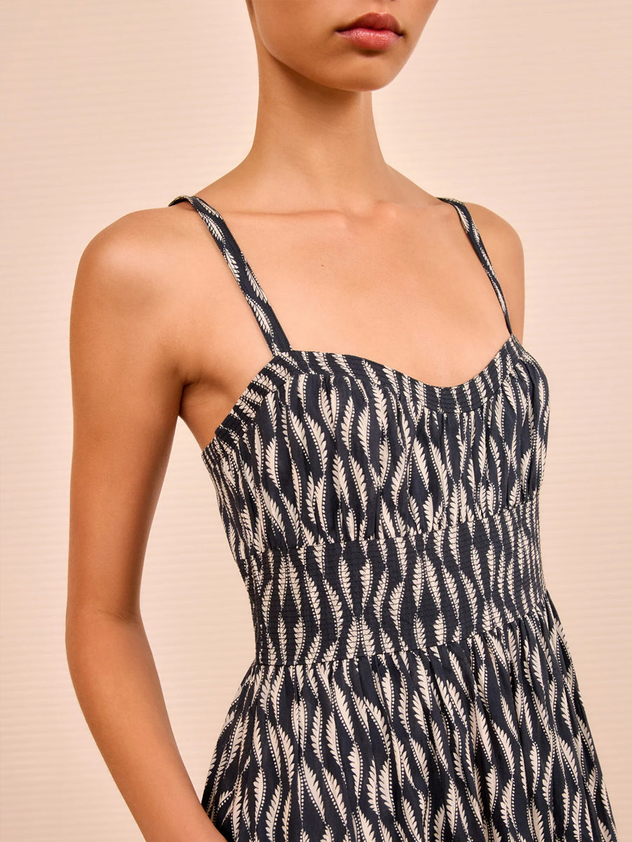 Nadine Cami Midi Dress in Graphite