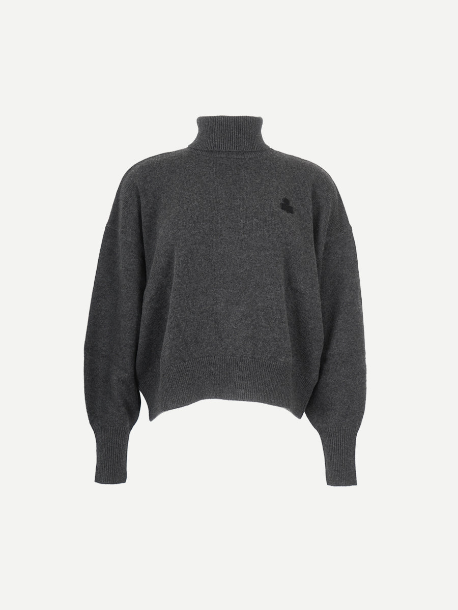 Marant Etoile Nasha Logo Rollneck in Anthracite