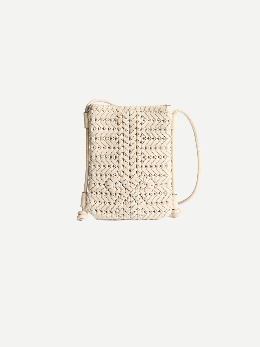 Neeson Crossbody Pouch in Shiny Chalk