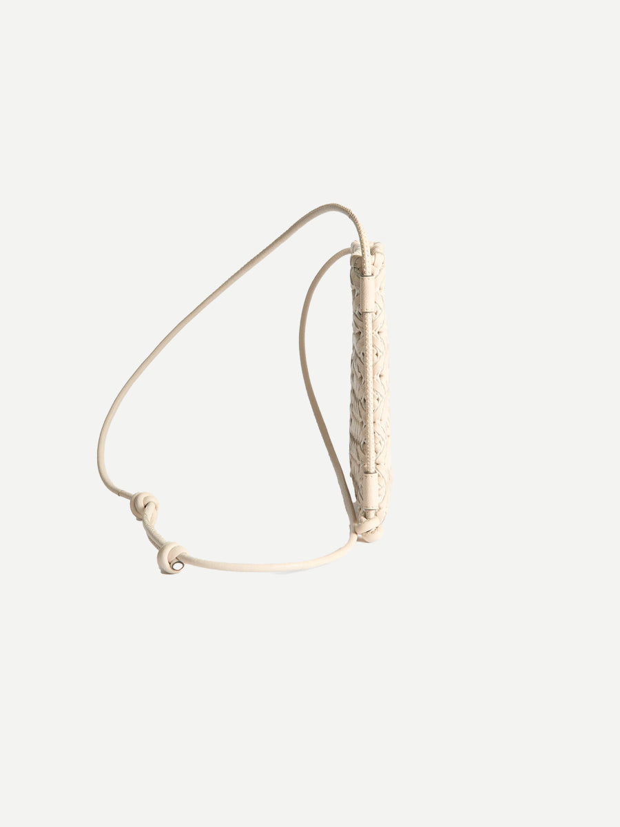 Neeson Crossbody Pouch in Shiny Chalk