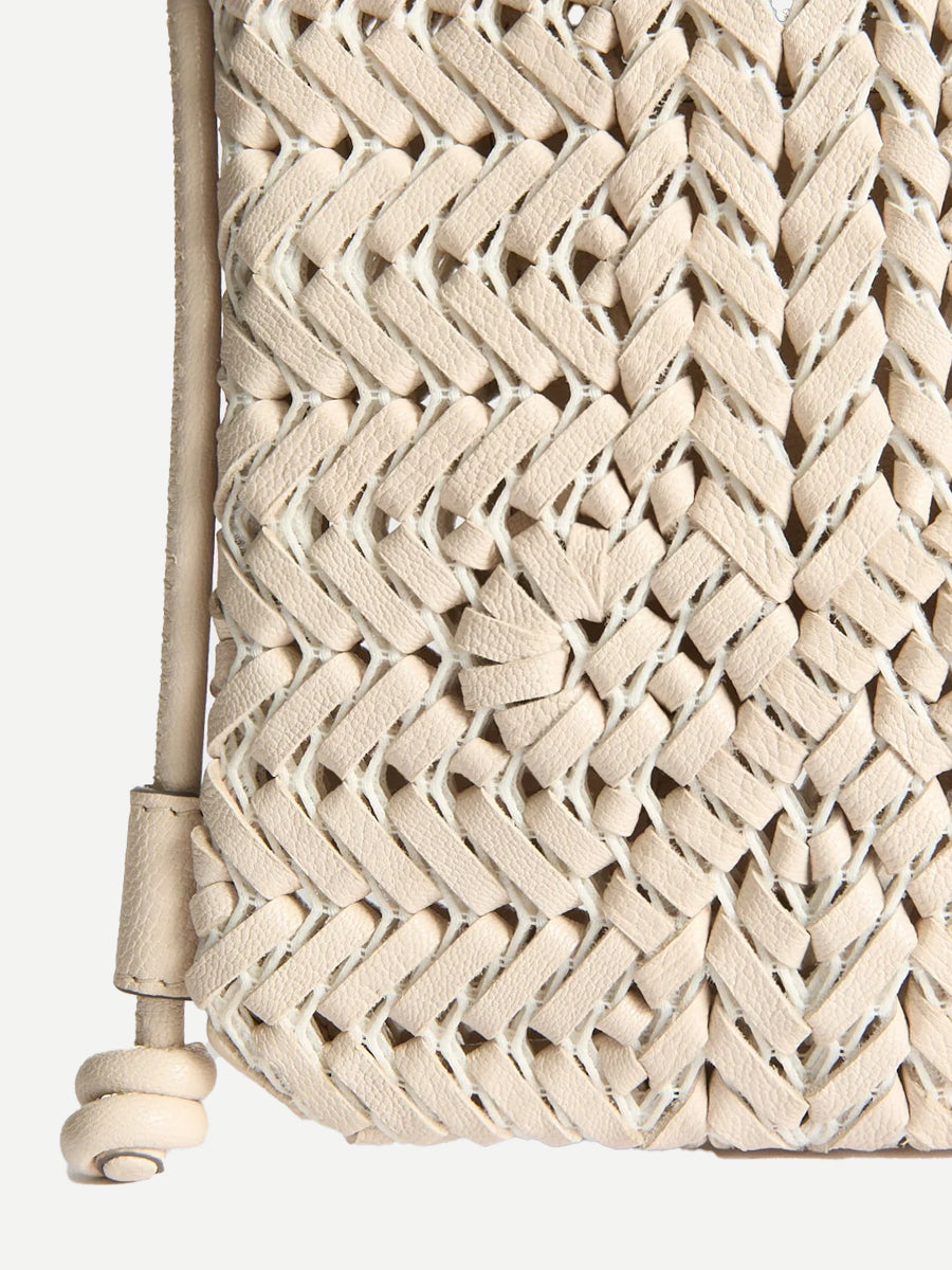 Neeson Crossbody Pouch in Shiny Chalk