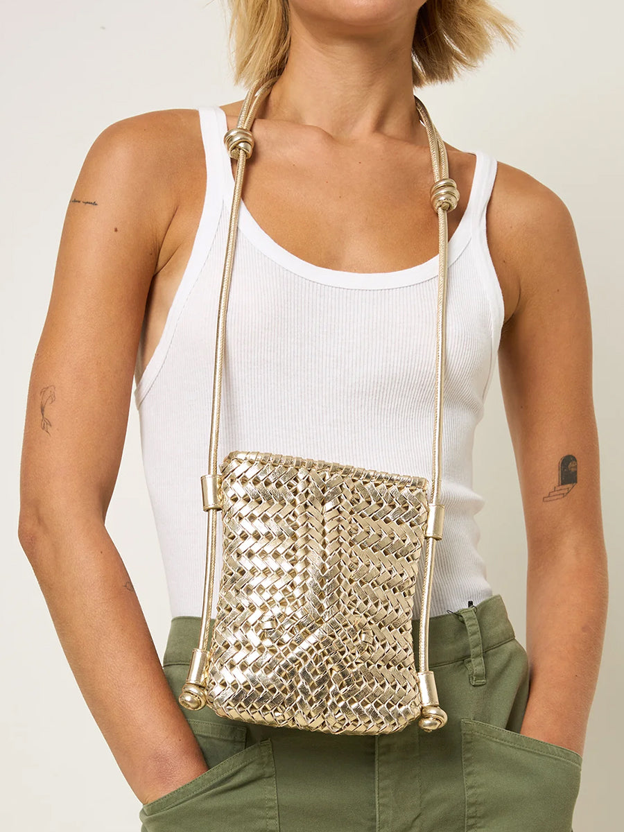Anya Hindmarch | Neeson Crossbody Pouch in Platino Mirror