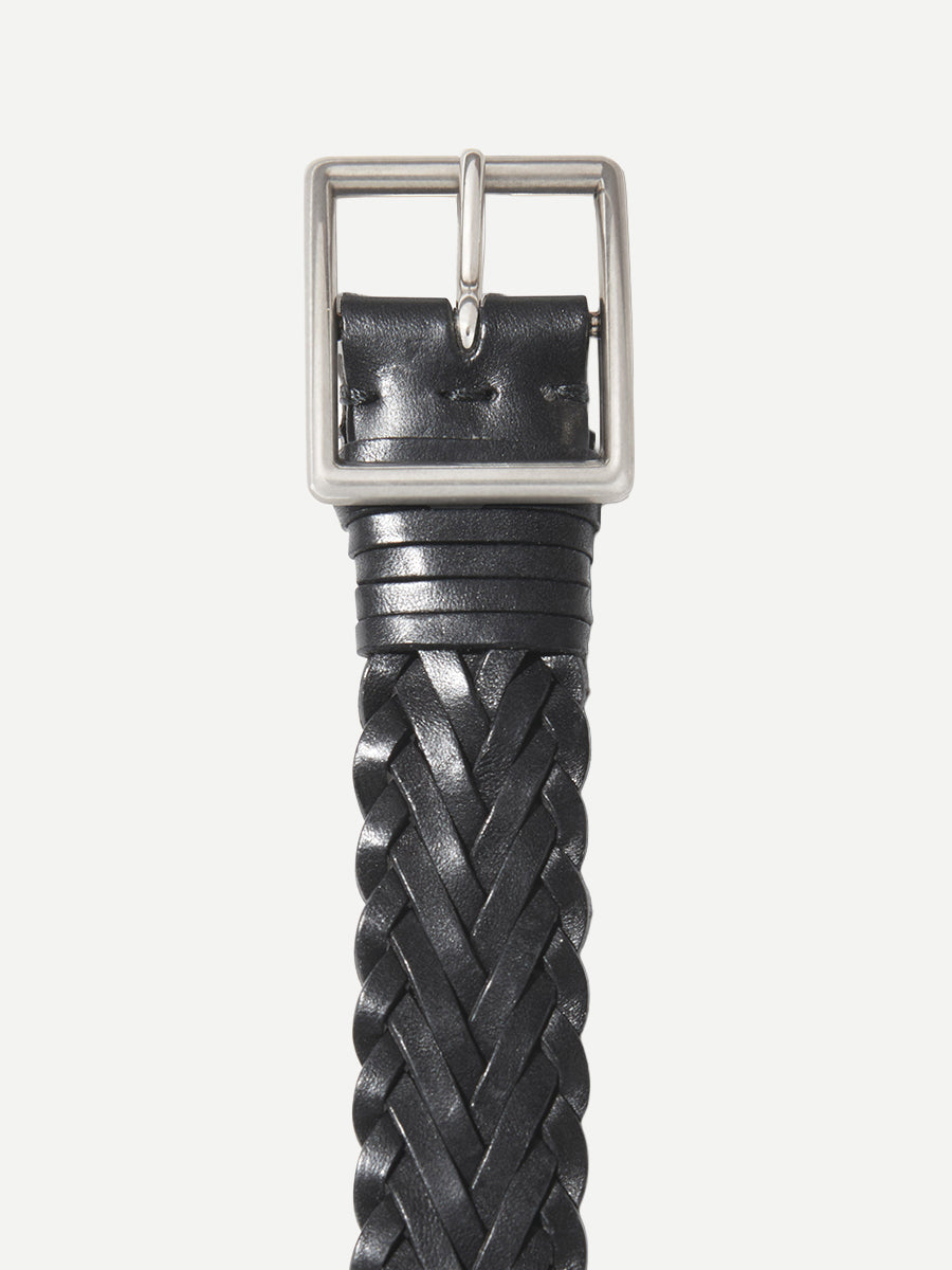 Nicola Braided Belt in Black Silver