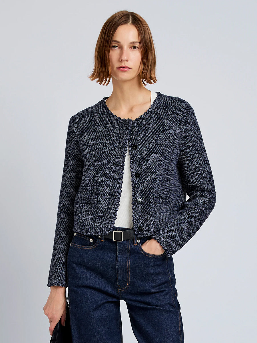 Nidia Macrame Jacket in Navy/Slate