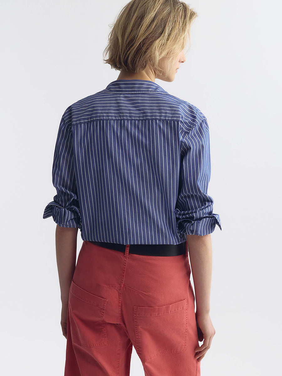 Raphael Shirt in Dark Navy Stripe