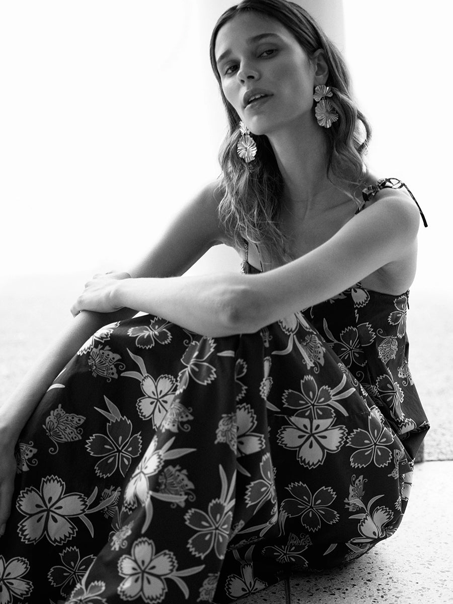 Ilio Nema Nisus Dress in Hibiscus Print