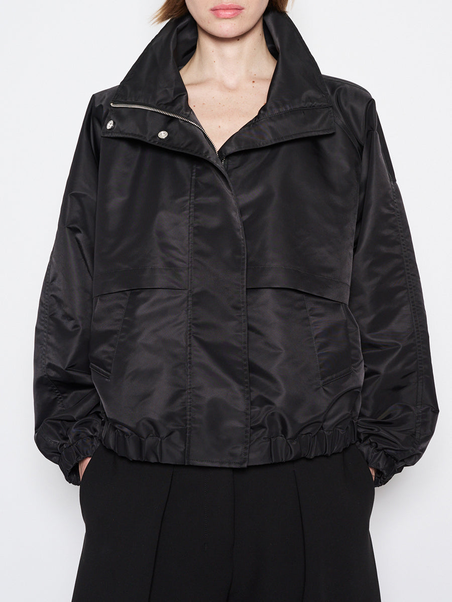 Nylon Crecsent Jacket in Black