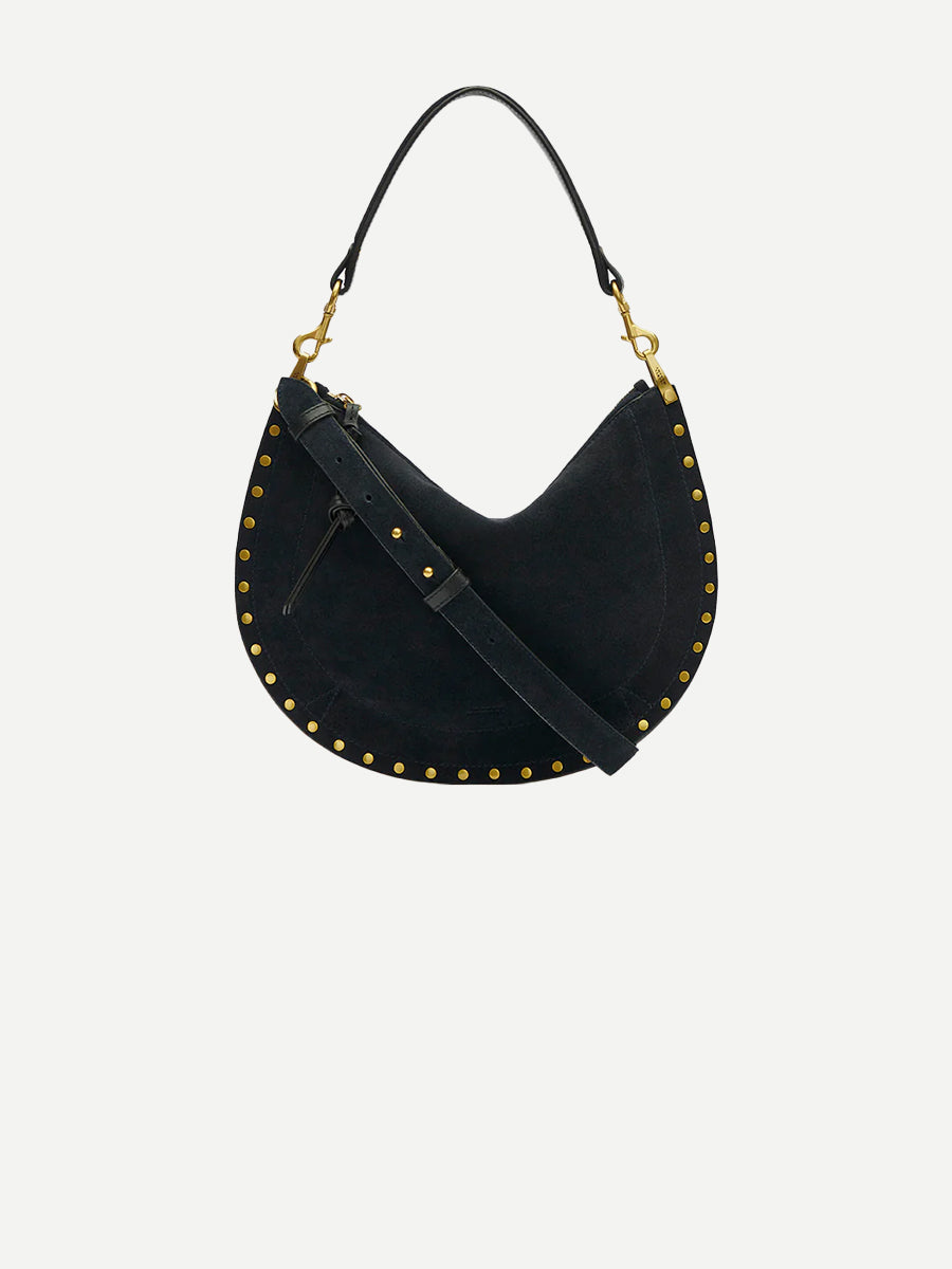 Isabel Marant Oskan Soft Zip Shoulder Bag in Midnight