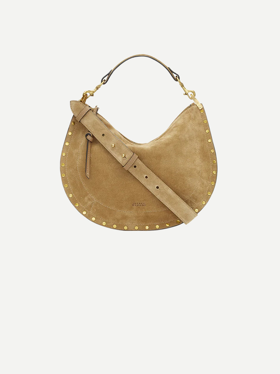Isabel Marant Oskan Soft Zip Shoulder Bag in Taupe
