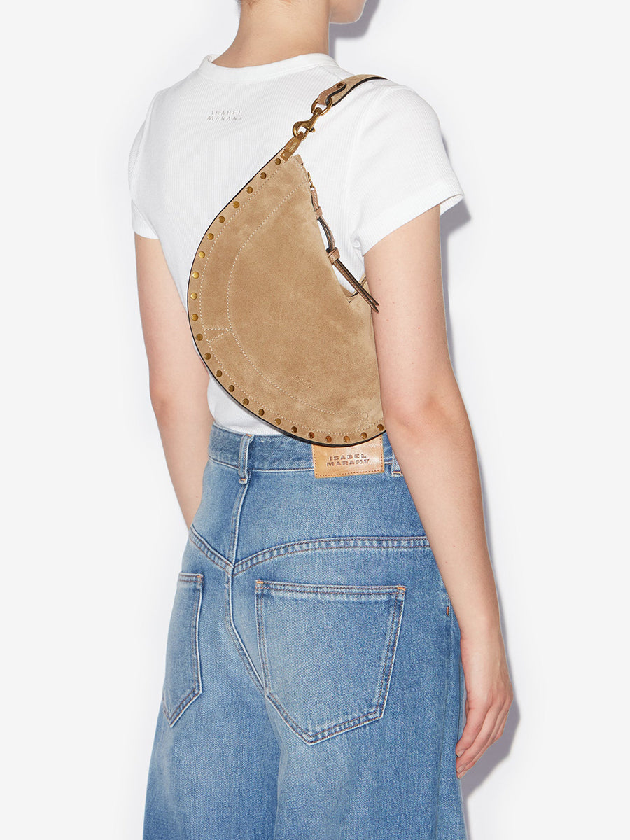 Isabel Marant Oskan Soft Zip Shoulder Bag in Taupe