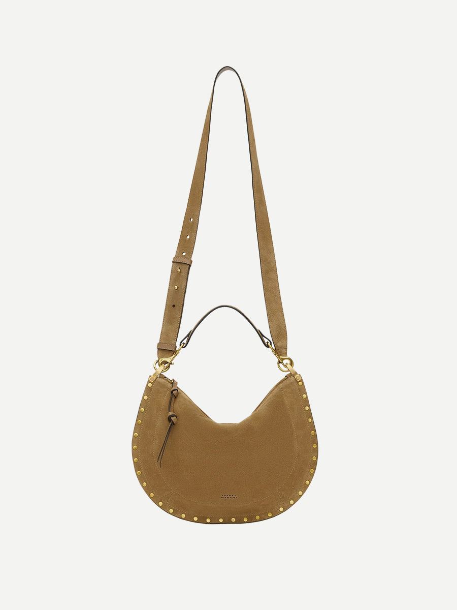 Isabel Marant Oskan Soft Zip Shoulder Bag in Taupe