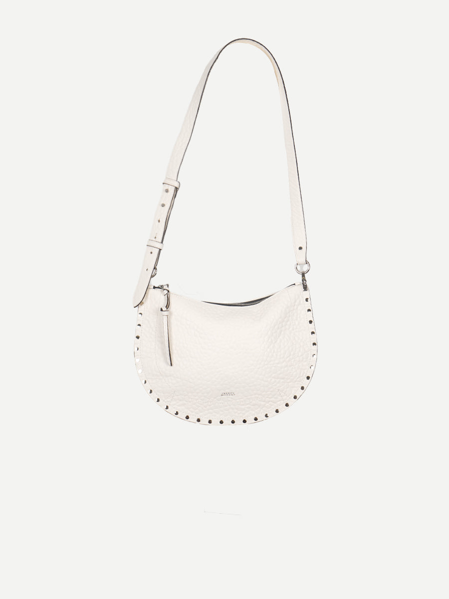 Isabel Marant Oskan Soft Zip Shoulder Strap in Chalk