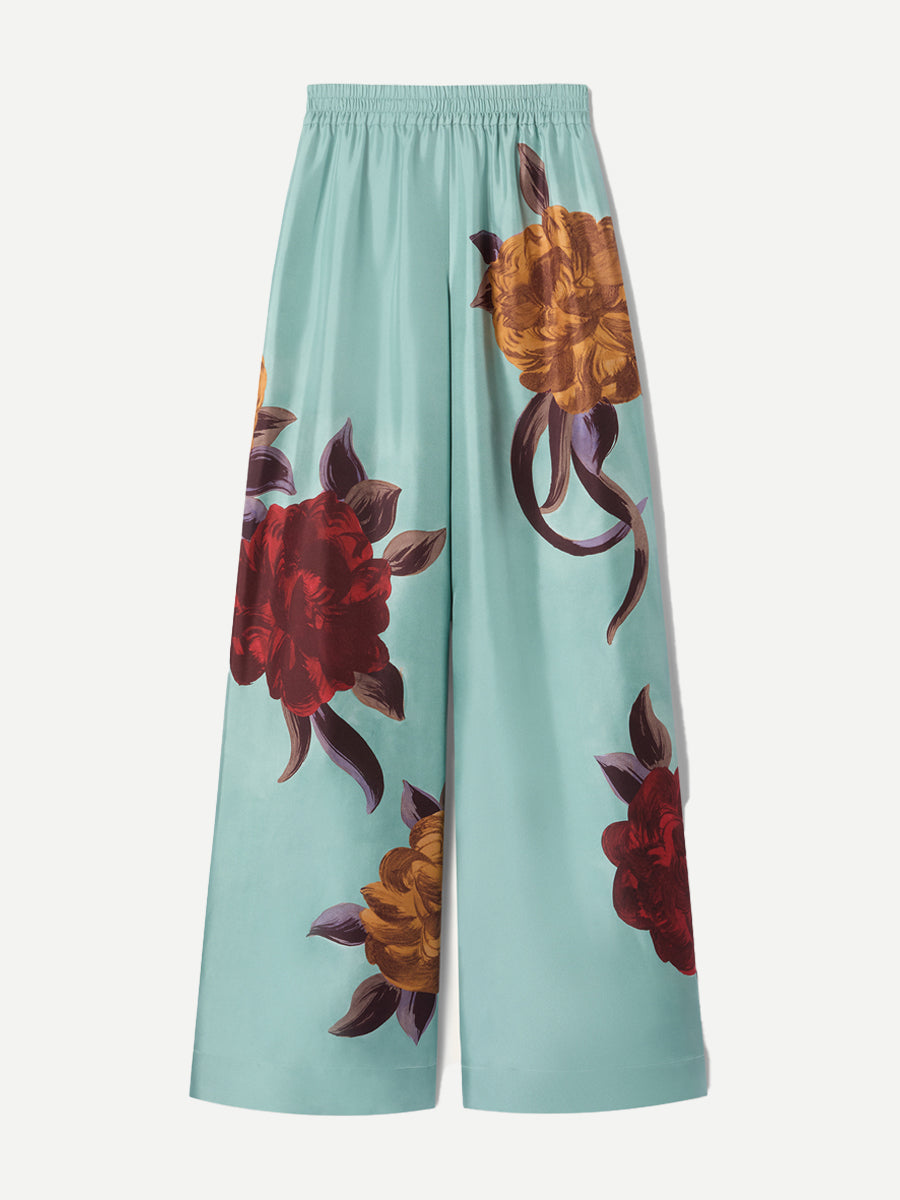 Palazzo Pants in Peony Placee Blue
