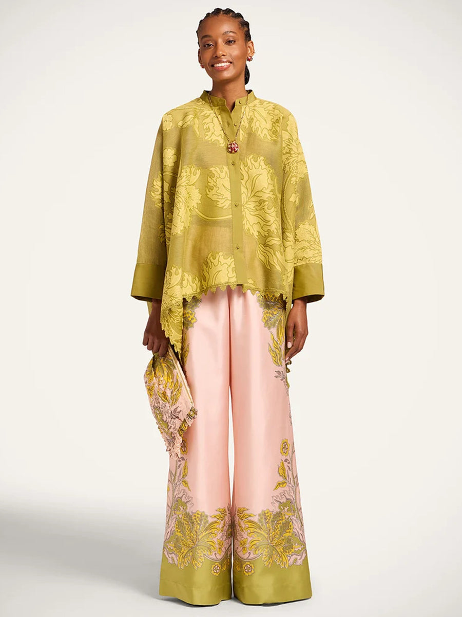Palazzo Pants in Swathe Placee Pink