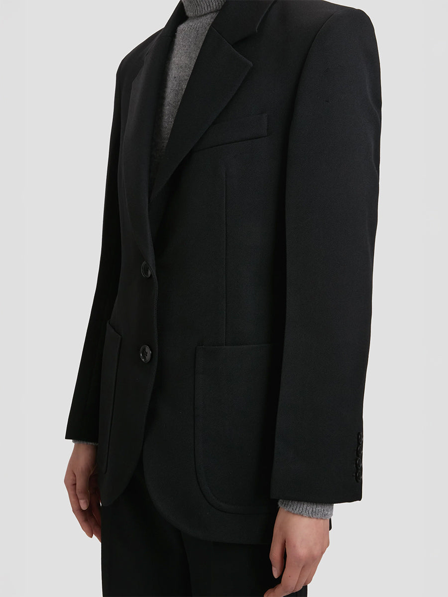 Victoria Beckham Patch Pocket Jacket in Black