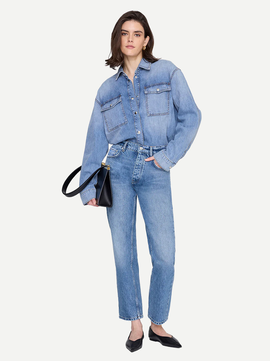 Anine Bing Paxton Shirt in Tidal