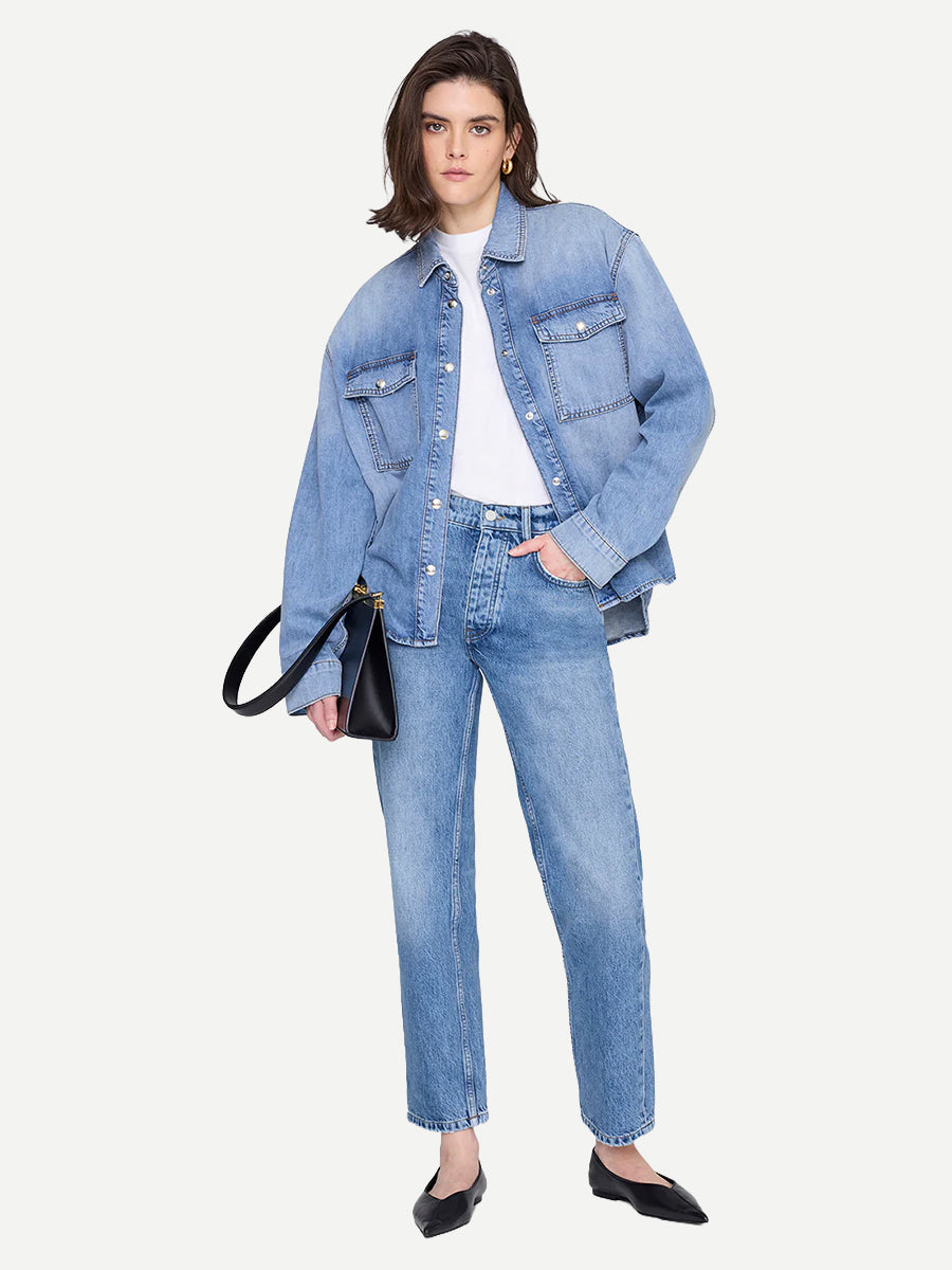 Anine Bing Paxton Shirt in Tidal