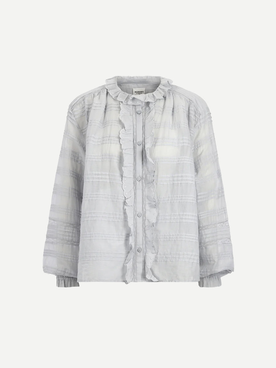 Isabel Marant Peline Top in Light Blue