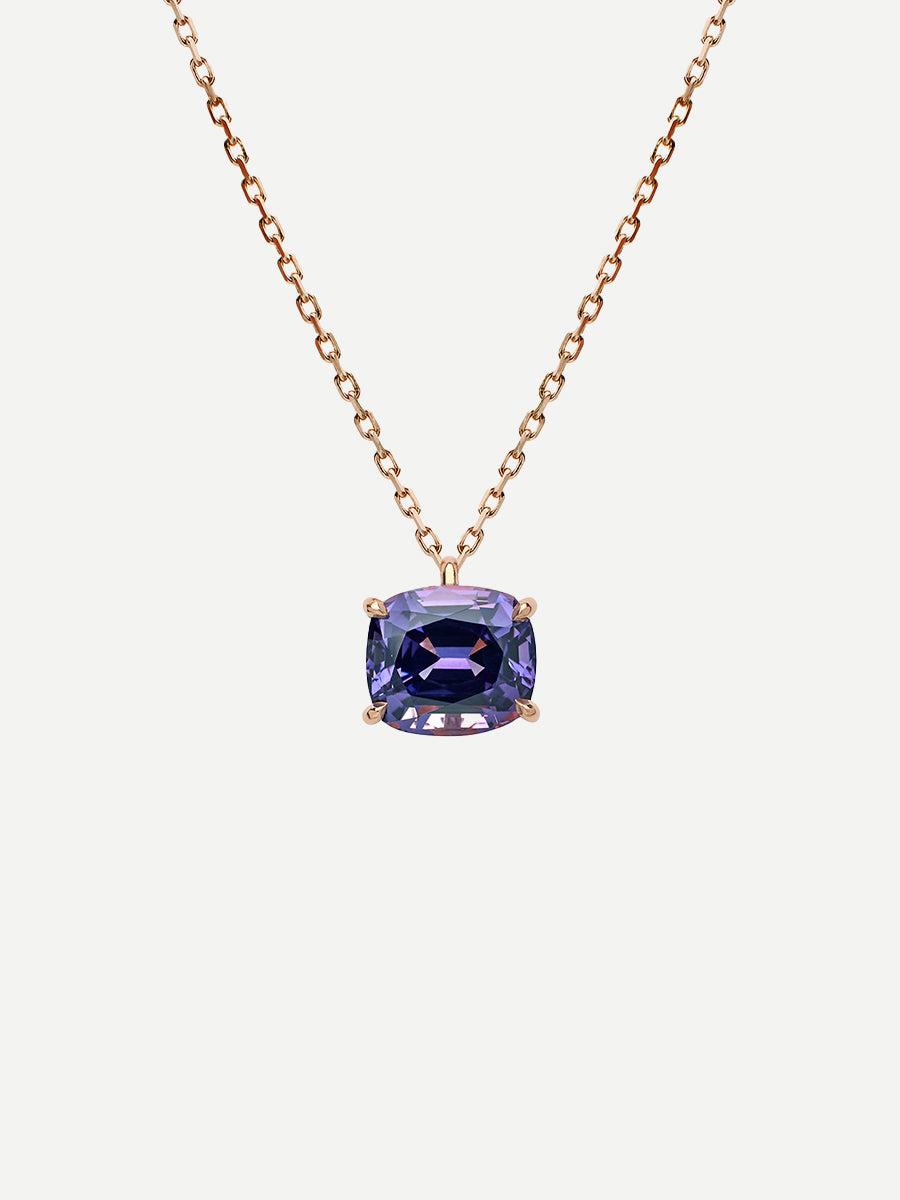 Pembe Cushion Cut Pendant in Madagascan Lavender