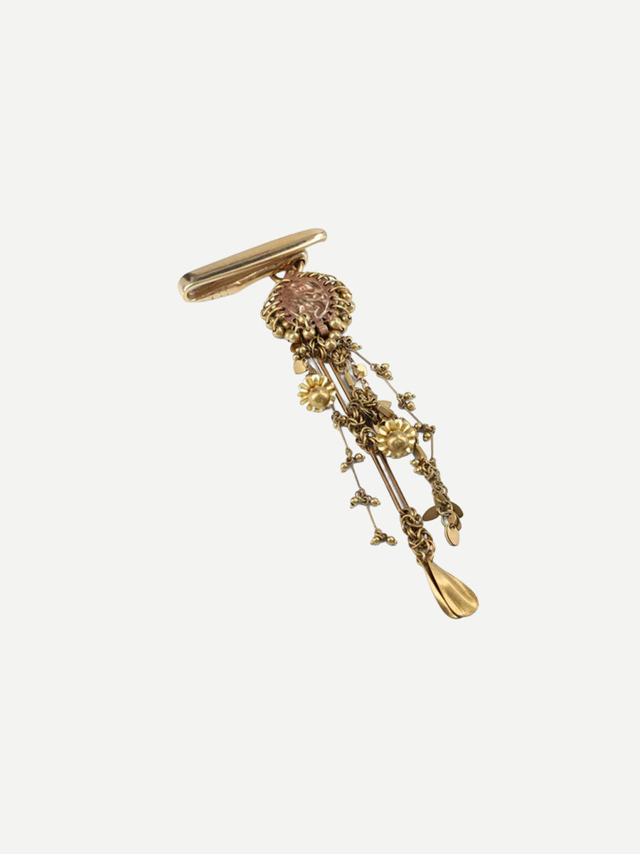 Pendant Jewel Clip in Old Brass