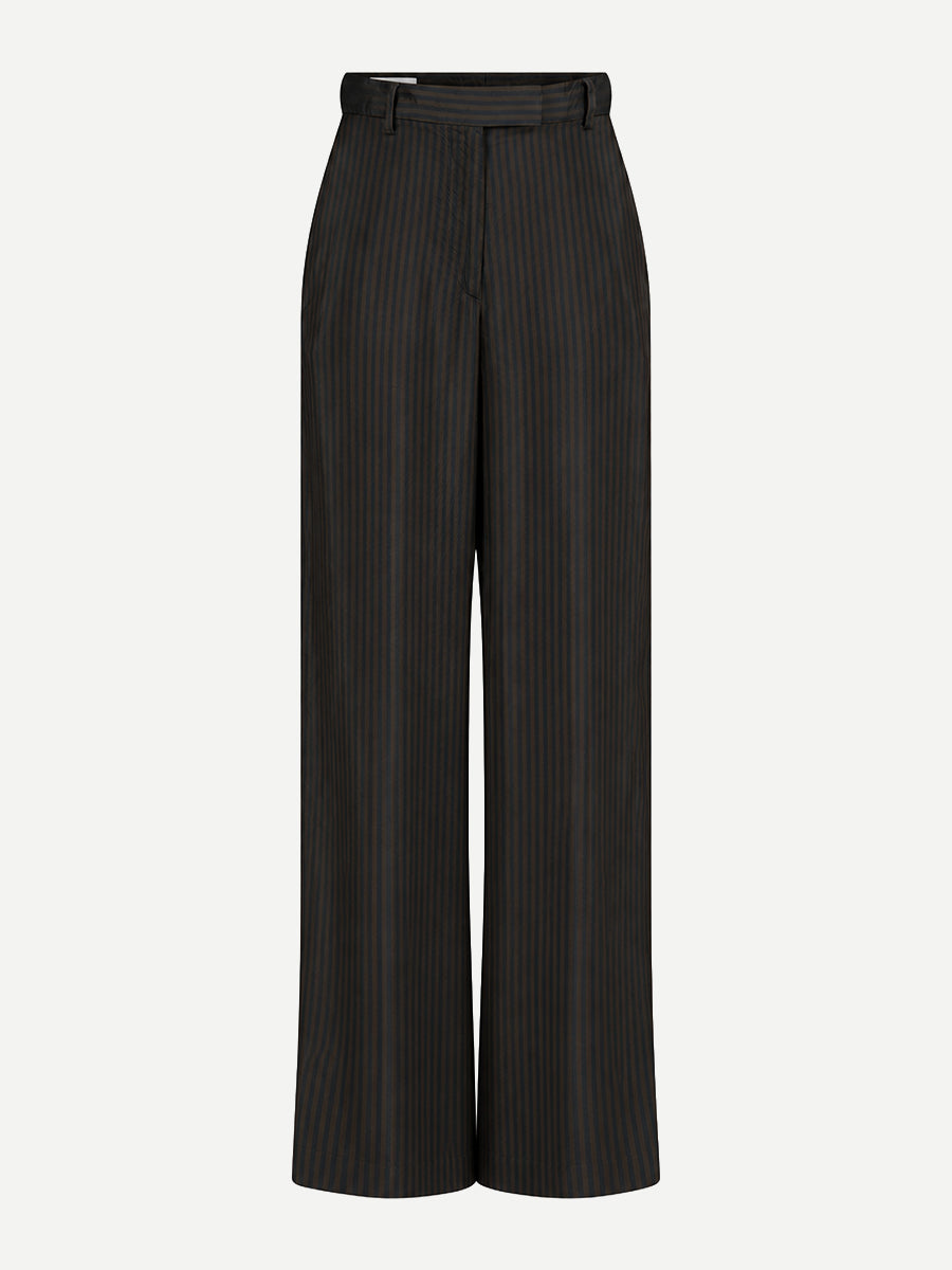 Penn Pants in Dark Brown Stripe
