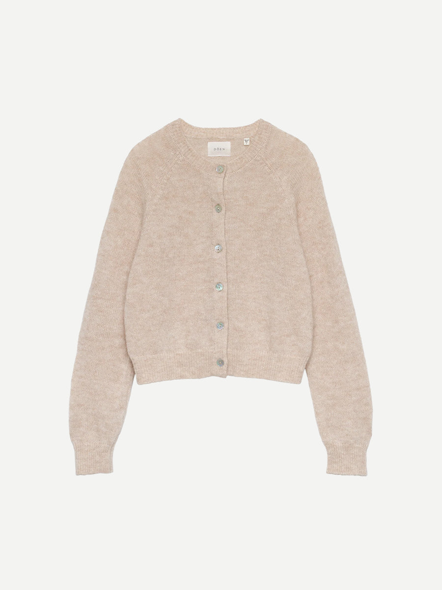 Doen Petra Cardigan in Hazelnut Creme