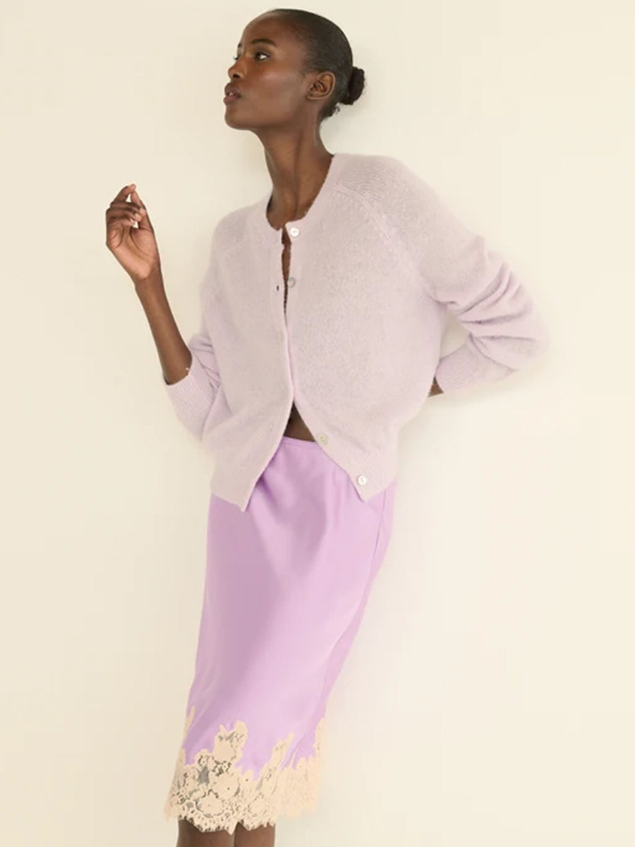 Petra Cardigan in Violet Thistle