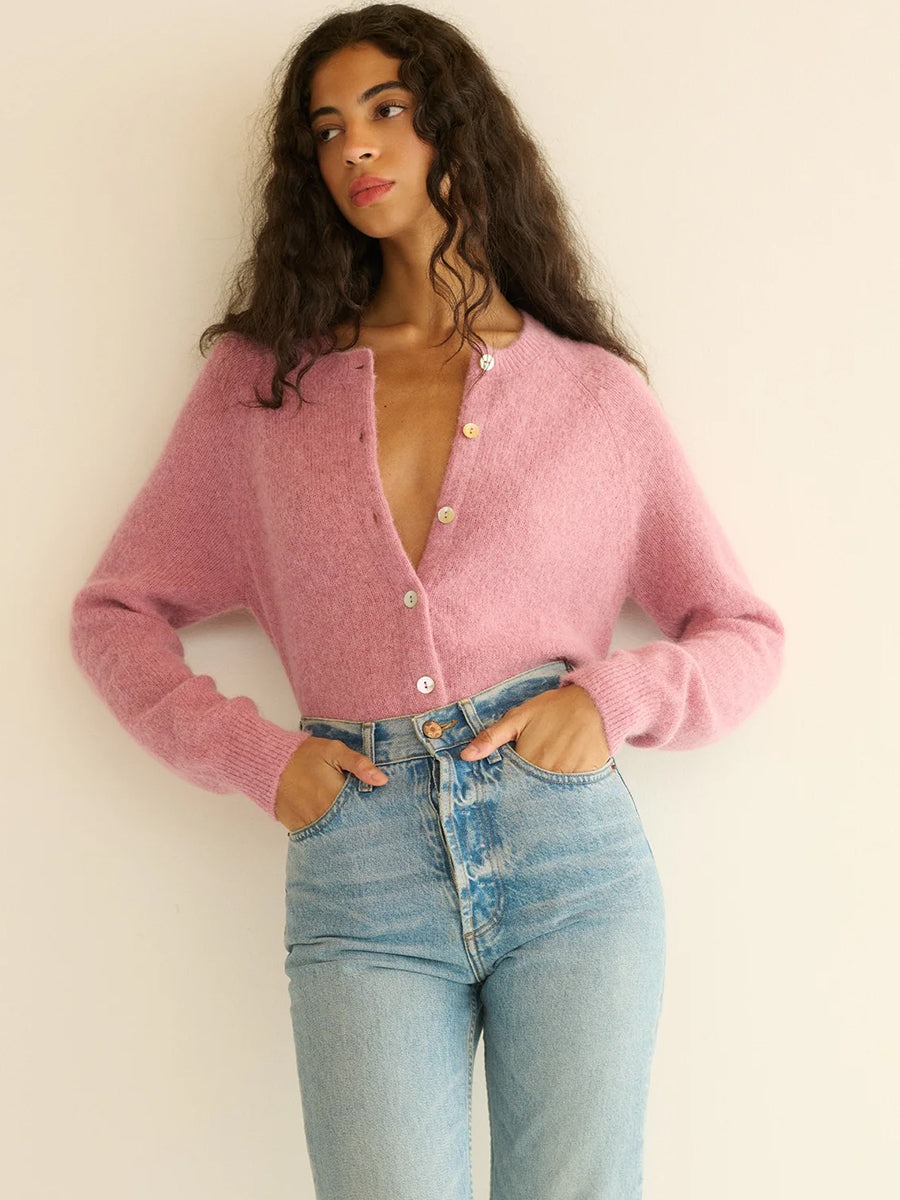 Petra Cardigan in Rosebud