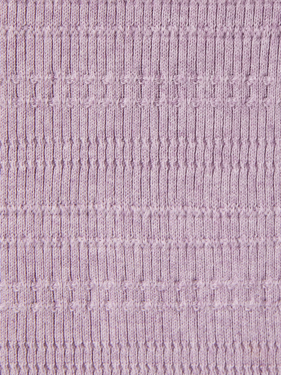 Picket Polo Cashmere Top in Solid Lilac