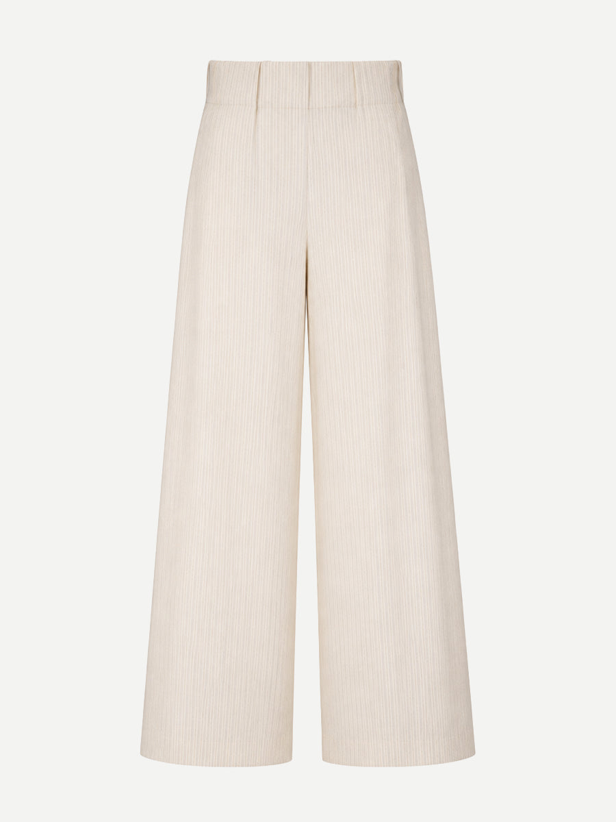 Dries Van Noten Pila Pant in Ecru Stripe