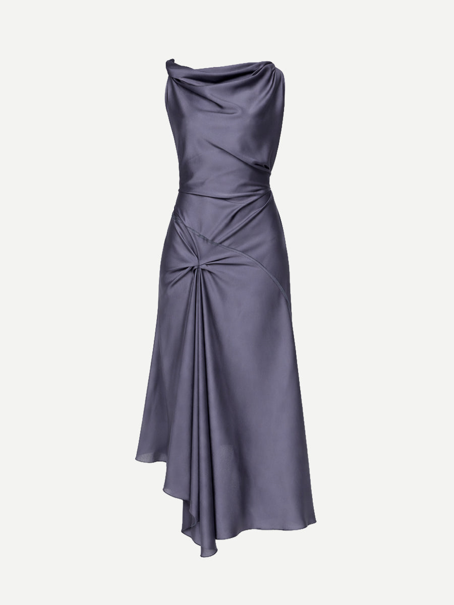 Victoria Beckham Posy Midi Dress in Eclipse