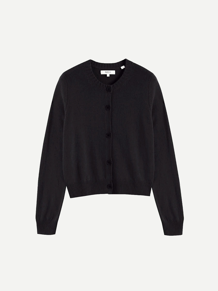 Chinti and Parker Pure Cashmere Cardigan in Black