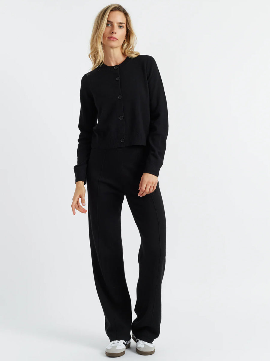 Chinti and Parker Pure Cashmere Cardigan in Black