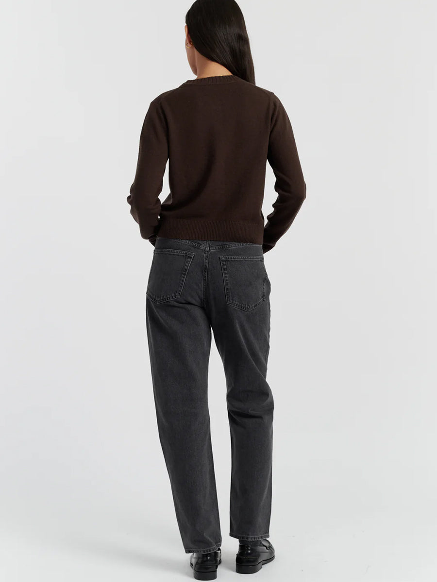 Chinti and Parker Pure Cashmere Cardigan in Chocolate