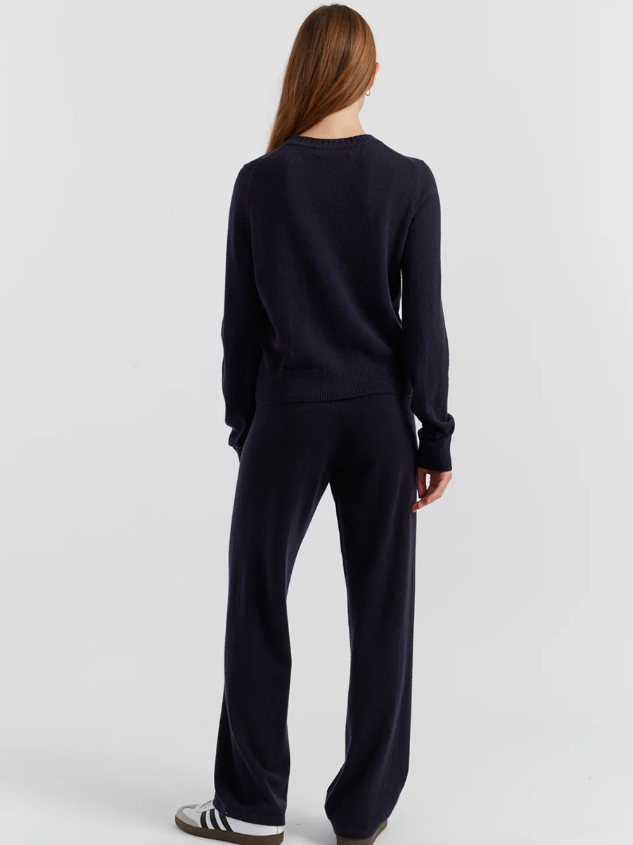 Chinti and Parker Pure Cashmere Cardigan in Navy