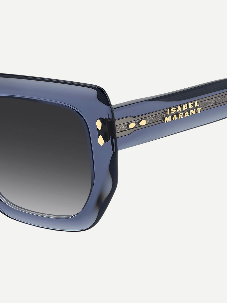 Rectangle Sunglasses in Blue Grey