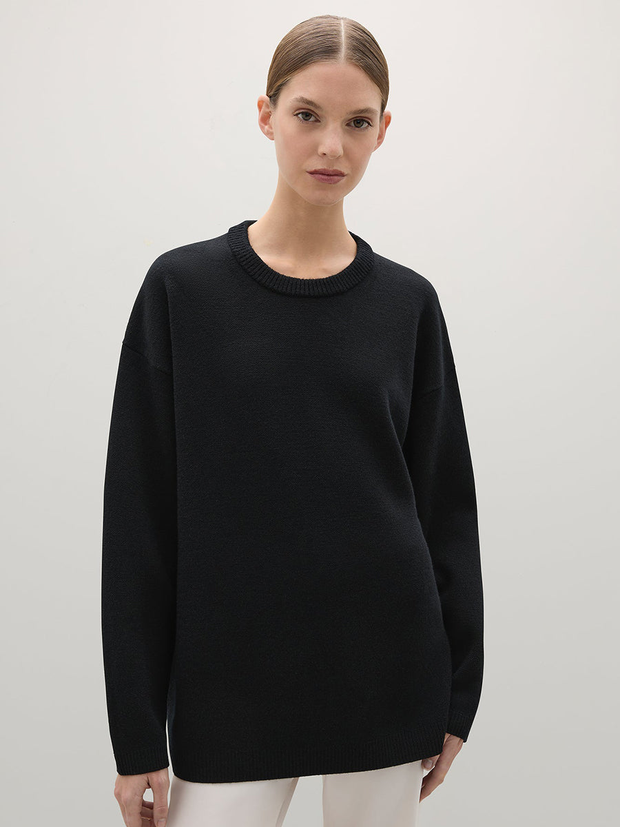 A.Emery Reid Crew Knit in Black