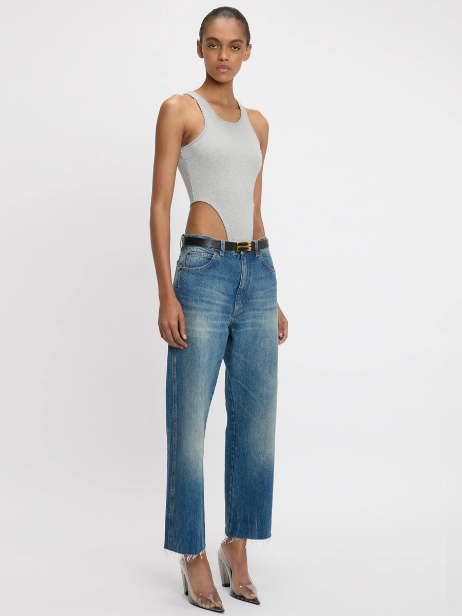 Victoria Beckham | Relaxed Curved Leg Jean in Vintage Indigo