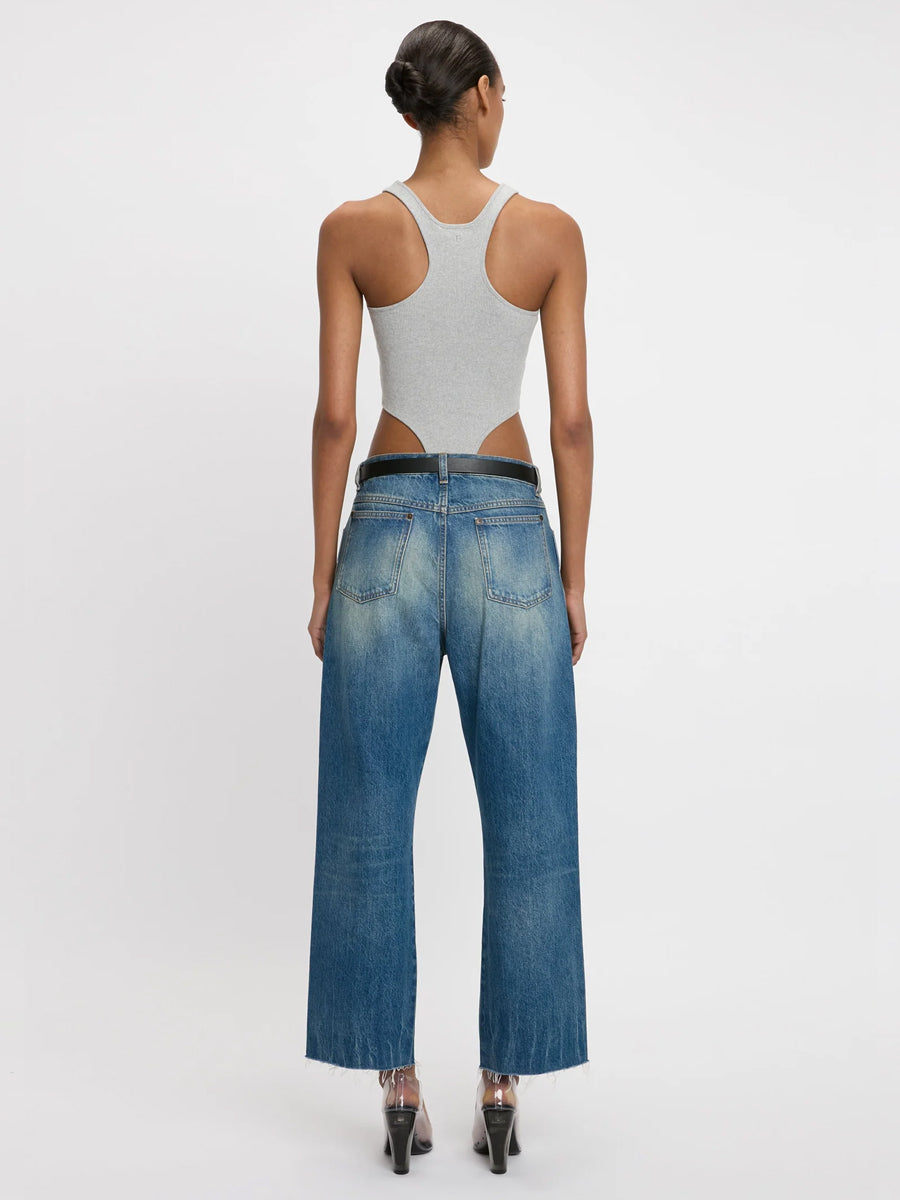 Relaxed Curved Leg Jean in Vintage Indigo