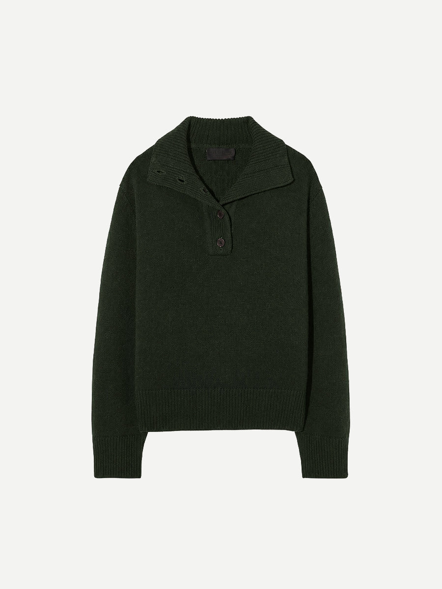 Nili Lotan Renata Sweater in Dark Pine Melange