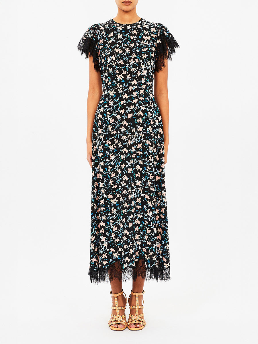 Ulla Johnson Renee Cape Sleeve Dress in Nocturne