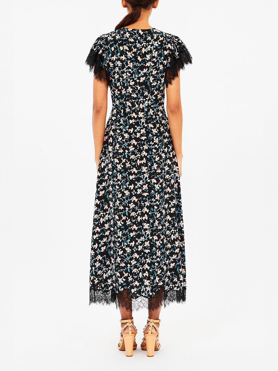 Ulla Johnson Renee Cape Sleeve Dress in Nocturne