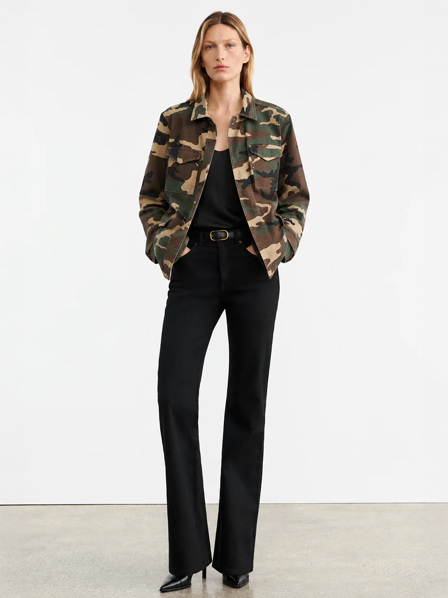 Sacha Jacket in Khaki Overdyed Camo