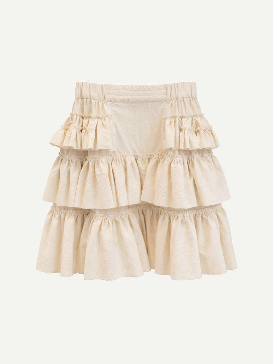 Dries Van Noten Sacuna Skirt in Ecru