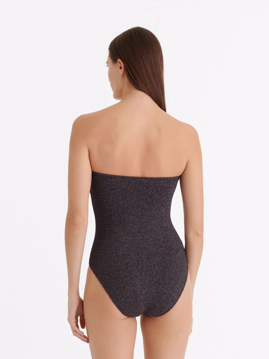Scintilliant Bustier in Noir Lurex