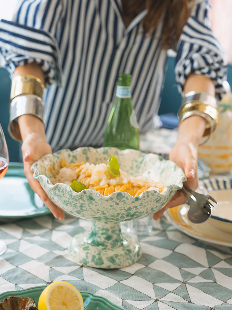 Alex and Trahanas Sea Foam Ceramic Fruit Bowl Stand