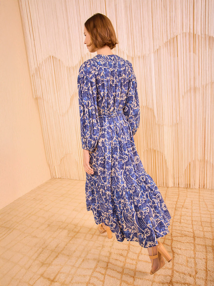 Ulla Johnson Seraphina Long Sleeve Dress in Ocean