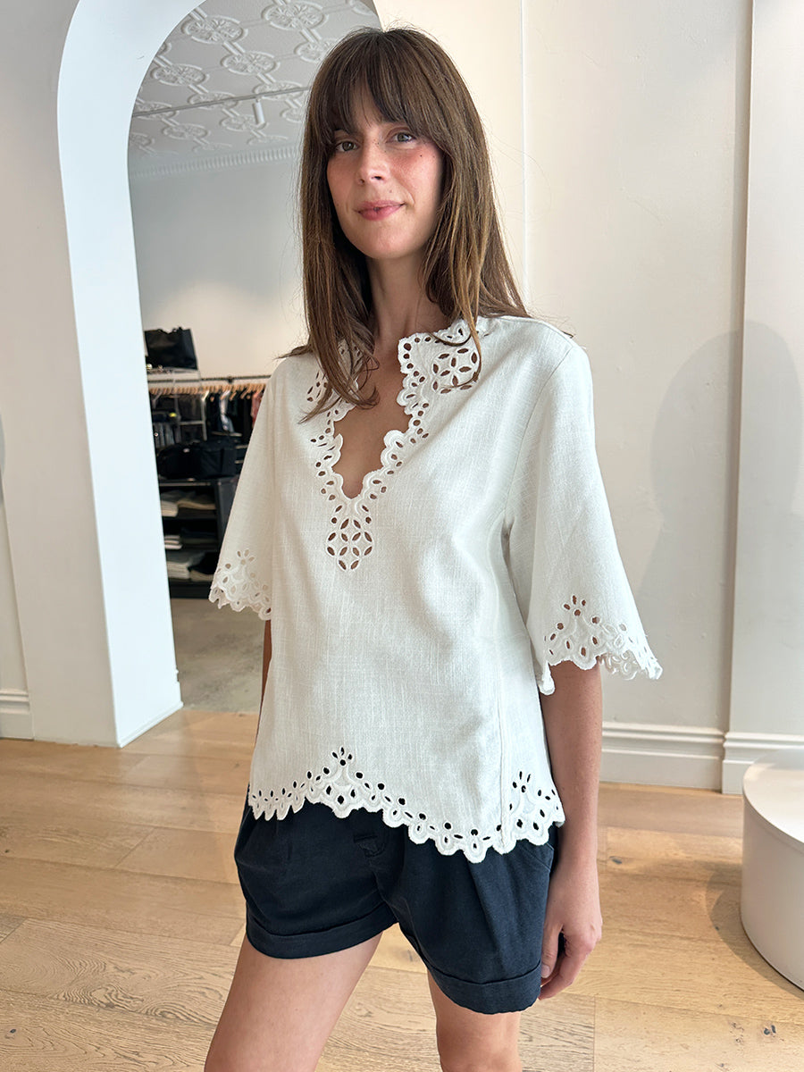 Isabel Marant Shana Top in White