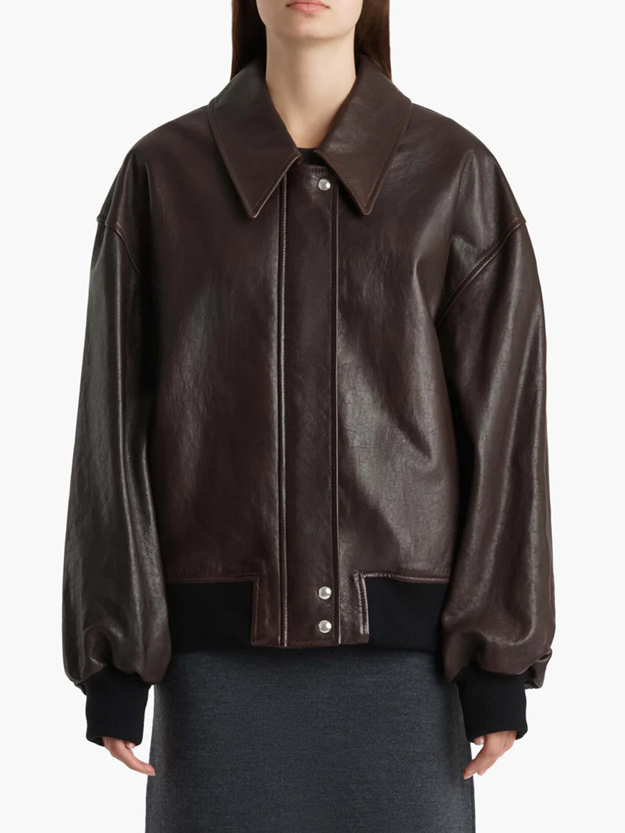 Khaite Shelman Jacket in Dark Brown