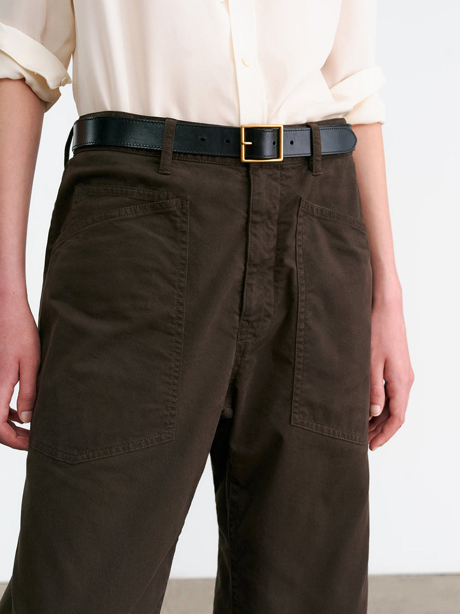 Nili Lotan Shon Pant in Chocolate Brown